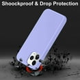 thumbnail image 2 of IBAOLEA Compatible with iPhone 12 and iPhone 12 Pro Case 6.1 inch, Liquid Silicone Full Body Protection Cover Case with Soft Microfiber Cloth Lining for iPhone 12 and iPhone 12 Pro 2020, Light Purple, 2 of 7