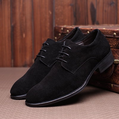 

[Men‘s shoes] British Sandy Derby shoes breathable anti-velvet large size business shoes low retro casual shoes