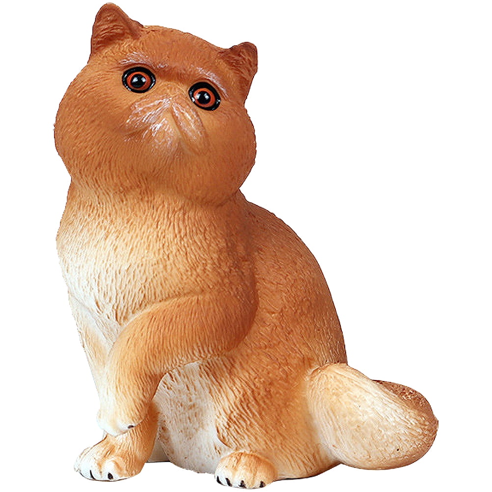 Plastic Cat Figurine Cat Model Adornment Realistic Cat Model Ornament