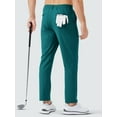 thumbnail image 2 of Men's Golf Pants with 5 Pockets Slim Fit Stretch Sweatpants Casual Travel Dress Work Pants for Men Turquoise XXXL, 2 of 7