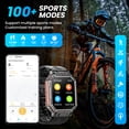 thumbnail image 5 of Flagship Premium Military Smart Watch, 2.01" HD Smart Watch with GPS, AI ChatGPT, 3ATM Waterproof Smartwatch, 100+ Sports Modes, Fitness Tracker fits for Android iPhone Devices, 2 Bands Gifts for Dad, 5 of 9