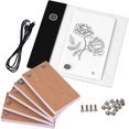 thumbnail image 1 of HUGFEGWE Flip Book Kit with Mini Light Pad LED Lightbox Tablet Design with Hole 300 Sheets Flipbook Paper Bg Screws for Ding Tracing Animation Sketching Cartoon Creation CA919-135602, 1 of 8