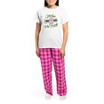 thumbnail image 4 of CafePress - Pink Flower Mother Of Bride Women's Light Pajamas - Women's Short Sleeve Print T-Shirt and Pants Light Cotton Pajama Set, 4 of 7
