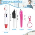thumbnail image 2 of Uxcell Mini Highlighter Pen, Badge Reel Pen Highlighter Permanent Marker Pens Rose Red, 2 of 7