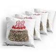thumbnail image 5 of Ambesonne Birthday Throw Pillow Cover 4 Pack, Cake Candles Cherry, 24", Multicolor, 5 of 7