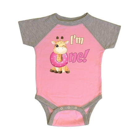 

Inktastic I m One Giraffe Gift Baby Boy or Baby Girl Bodysuit