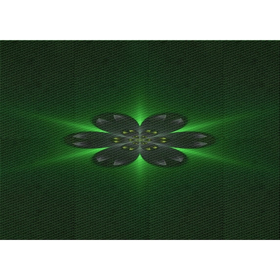 Ahgly Company Machine Washable Indoor Rectangle Transitional Deep Emerald Green Area Rugs, 5' x 7'