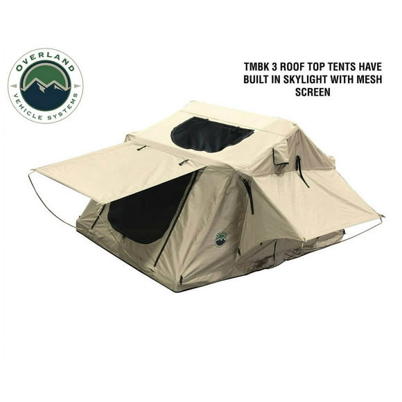 Overland Vehicle Systems Tent 18119933 TMBK; Car Top; Polyester Cotton Canvas; With Windows; With Rain Fly; 3 Person Capacity