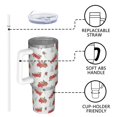 thumbnail image 4 of Red Christmas Truck Pattern Tumbler with Handle and Lid,40oz Double Wall Vacuum Insulated Tumbler,Cups Gift for Women and Men, 4 of 7