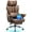 Type-A(Brown), variant on LUCKLIFE Big & Tall Office & Gaming Chair 400LBS Capacity, Wide Ergonomic Seat with Footrest, Adjustable Armrests, Brown