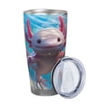 thumbnail image 2 of Lsque Cute Underwater Axolotl Pattern 20oz Car Cup with Lid and Straw, Insulated Coffee Cup with Straw Topper, Spill Proof Travel Coffee Mug, Stainless Steel Tumble-Without Straw, 2 of 8