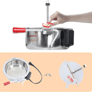 Commercial Popcorn Maker Machine, Enyopro 12oz Kettle Stainless Steel Popcorn Machine with Tempered Glass, Warming Deck, 850W Countertop Popcorn Popper for Movie Theatre, Parties