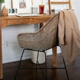 thumbnail image 5 of texxture Ormond Woven Rattan Dining Chair Metal Legs for Home, Natural, 5 of 7