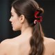 thumbnail image 4 of Pinza para el cabello para mujer, bonita pinza, no se resbala, agarre para cabello grueso, color rojo, 4 of 6