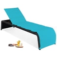thumbnail image 1 of Topbuy Causeuse Longue Inclinable d'Extérieur en Rotin Réglable avec Coussins Turquoise, 1 of 4