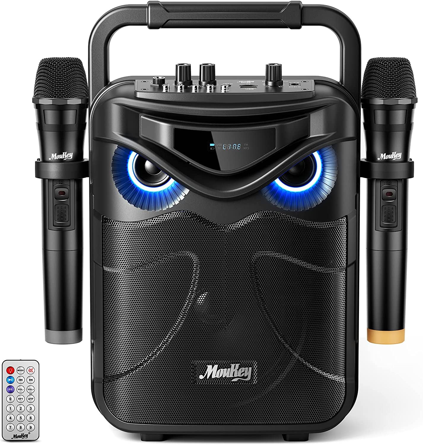 Moukey Karaoke Machine Portable Bluetooth Speaker PA System Powerful moukey-karaoke-machine-portable-bluetooth-speaker-pa-system-powerful