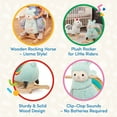 thumbnail image 4 of Battat Ride-a-Llama Animal Multicolor Rocking Toy with Wooden Handle, Baby and Toddler Toys, 4 of 8
