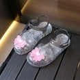 thumbnail image 2 of JDEFEG Girls' Sandals Jelly Shoes Comfort Summer Outdoor Casual Beach Shoes with Flower Bowknot Non Slip Walking Shoes Girl Beach Sandals Shoes White Size 12.5, 2 of 7