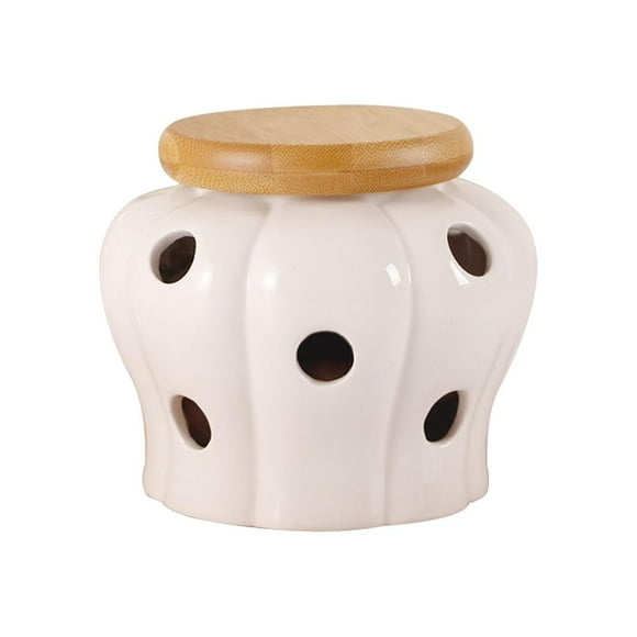 Japanese Style Garlic Keeper Hollow Out Portable Garlic Ginger Storage Box