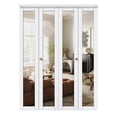 thumbnail image 3 of 60" X 80" Double 1-Lite Mirrored Door Solid Core Manufactured Wood Bi-Fold Door With Installation Hardware Kit(Closet, Pantry door), 3 of 8