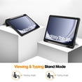 thumbnail image 3 of SaniMore for Samsung Galaxy Tab A9 Plus 12.4" 2023 SM-X810/X816/X818 Case, Auto Sleep/Wake, PU Leather Case with Tri-Fold Kickstand & Pencil Holder Shockproof Protective Case for Women Men, Cat, 3 of 10