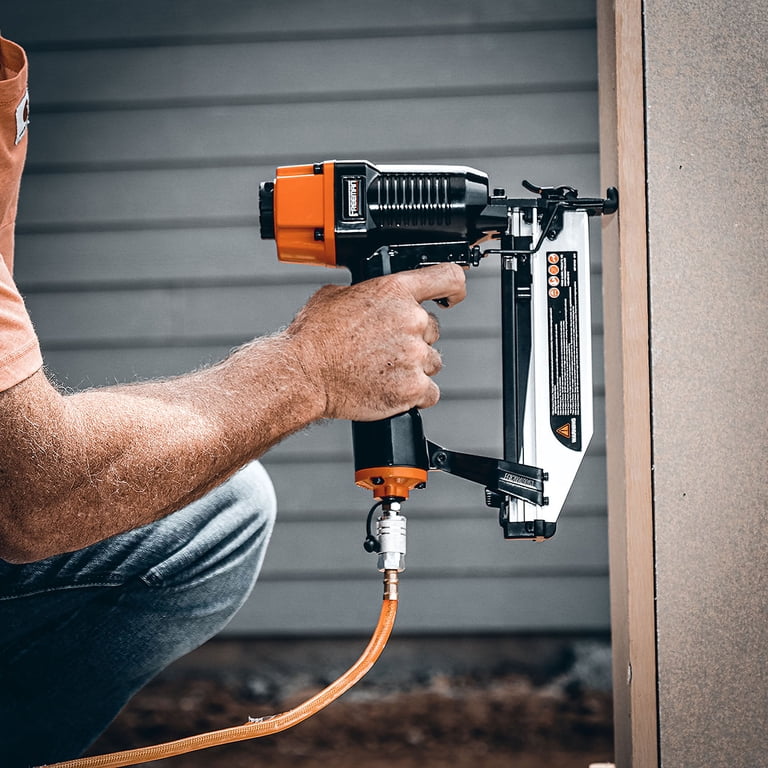 DAWOT ST64 Pneumatic Brad Nail Gun – 16 Gauge, 1 To 2-1/2 Inch, Heavy Duty T-Nailer In Yellow