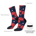 thumbnail image 4 of Vsdgher Rose Flower Crew Socks for Men & Women, Breathable Casual Athletic Ankle Socks, 4 of 6