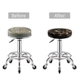 thumbnail image 3 of modern golden butterfly Round Bar Stool Seat Covers, Elastic Round Chair Cover Stool Seat Slipcover Bar Stool Cushions Round Pad for 12-14 inch, 3 of 5