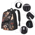 thumbnail image 2 of Balery Moonlit Crow Blossoms Mochila para hombre y mujer - Tela Oxford 600D resistente - Gran capacidad, resistente al agua, ideal para la escuela, viajes y senderismo, 2 of 6