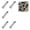 Medium, variant on Anchor Shaped Sea Urchin Bait Sinker, Anti-Slip Locking Hook Saltwater Fishing Weight, 3/32 1/8 3/16 oz for Bottom Fishing Rig(Large,5PCS)