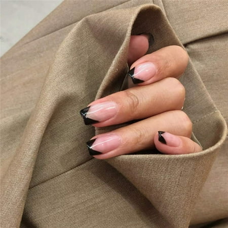 IGUOHAO 24Pcs V Shape French Fake Nails Glossy Black Press on Nails Square False Nails Flat Nails Tips for Women Girls Finger Wear Decoration | Walmart Canada IGUOHAO 24Pcs V Shape French Fake Nails Glossy Black Press on Nails Square False Nails Flat Nails Tips for Women Girls Finger Wear Decoration | Walmart Canada