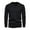 Black, variant on Mens Casual Shirts Qiggri Men's Casual Solid Colour Round Neck Sports Top Long Sleeved Top