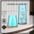thumbnail image 3 of Artland Soho Optic 14.5 oz Double Old Fashion & 17.5oz Highball Glasses (8-Piece Set) - Modern Design Barware Glasses - Elegant Durable & Stylish Bar Glassware Essential, Dishwasher Safe (Turquoise), 3 of 7