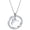 Silver, variant on Stainless Steel Round 15 MM Hollow Heart Pendant Necklace for Women Mom Daughter Geometric Statement Jewelry Rose Gold