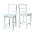 thumbnail image 6 of International Concepts Wood Madrid Ladder Back Counter Height Stool in White - 24" Seat Height, 6 of 12