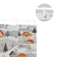 thumbnail image 5 of Yayeee Shower Curtain with Hooks 72"x72" Waterproof Fabric Bathroom Hanging Decor, Orange Snow Houses, 5 of 5