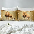 thumbnail image 5 of Lion Bed Sheets Set Brown Sequin Fluid Art Sheets,Crystal Diamond Sheet Set Twin,Woodland Animals Fitted Sheet Tropical Wildlife Western Decor, 5 of 7