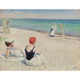 thumbnail image 2 of Paul Fischer 14x12 Gold Ornate Wood Frame and Double Matted Museum Art Print Titled - On the Beach, Falsterbro (1909), 2 of 4