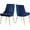 Navy and Gold, variant on Antique Appeal Modern, Contemporary Velvet Upholstered Dining Chair with Sturdy Metal Legs, Set of 2, 19.5" W x 21.5" D x 33.5" H