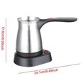 thumbnail image 2 of Electric Turkish Coffee Pot Tea Kettle Comfortable Grip Stainless Steel Coffee Kettle Warmer For Kitchen Office Outdoor, 2 of 5