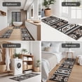 thumbnail image 5 of Brown Triangular Geometric Pattern Kitchen Rugs Sets Of 3,Kitchen Runner Rugs Non Skid Washable,Decorative Kitchen Floor Mats for Kitchen,Sink,Laundry,17"x30"+ 17"x47" + 17"x59", 5 of 6