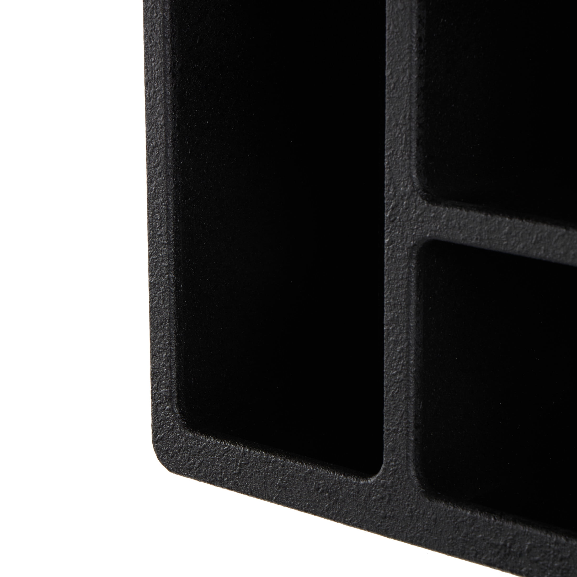 DecMode 16" x 8" Arched 4-Tier Black Geometric Wall Shelf with Rounded Block Shapes