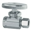 PlumbCraft 1/2 in. FIP in. X 1/2 in. Compression Chrome Plated Straight Valve