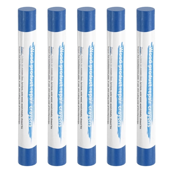 Uxcell 5pcs Wood Filler Sticks Wooden Wax Touch Up Furniture Repair Crayons for Scratch Cracks Hole Table Wood Floor, Sapphire