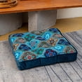 thumbnail image 4 of Velvet Chair Seat Cushions for Kitchen Dining Room Chairs Boho Printed Chair Pad with Ties Soft and Comfortable Square Chair Cushion 16"x16", 4 of 8