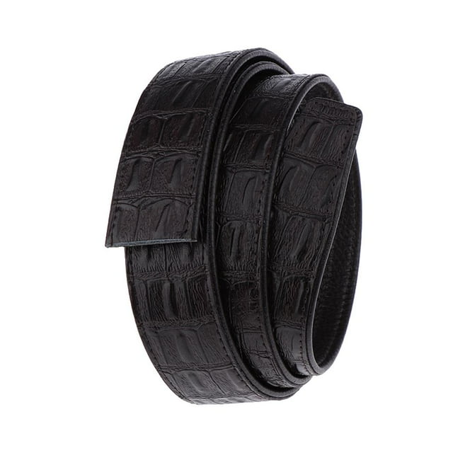Correa de cinturón occidental de cuero de sin hebil, cinturones reversibles para hombres para el trabajo, negocios, informal café Baoblaze correa del cinturón de cuero