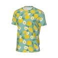 thumbnail image 6 of Wukai Lemons Chamomile Flowers And Leaves Print Men's Short-Sleeved Mesh T-Shirt,Quick-Dry Short Sleeve Workout T-Shirt-5X-Large, 6 of 8