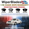 thumbnail image 2 of 2007 Ford Crown Victoria Beam Wiper Blades Wipers w/1yr Warranty (Set of 2), 2 of 5
