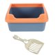 thumbnail image 1 of juego de caja de arena semicerrada para gatos, caja de arena semicerrada para gatos con pala, inodoro para gatos domésticos., 1 of 8