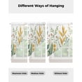 thumbnail image 4 of Yellow Green Botanical Swag Valances for Windows, Rustic Watercolor Leaves Rod Pocket Sheer Valances for Small Windows, Swag Toppers Light Filtering for Kitchen Living Room 2 Panels 36''x36'', 4 of 5